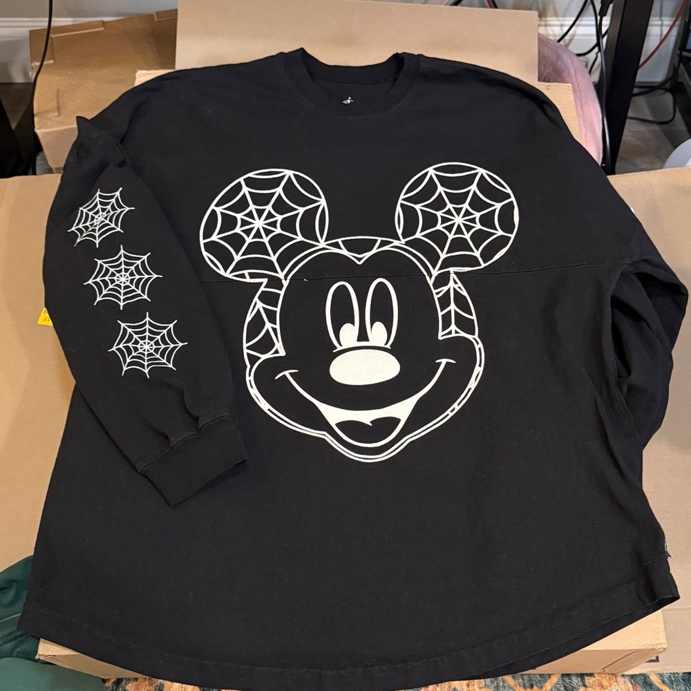 Disney Black and White Mickey Mouse Kids Shirt
